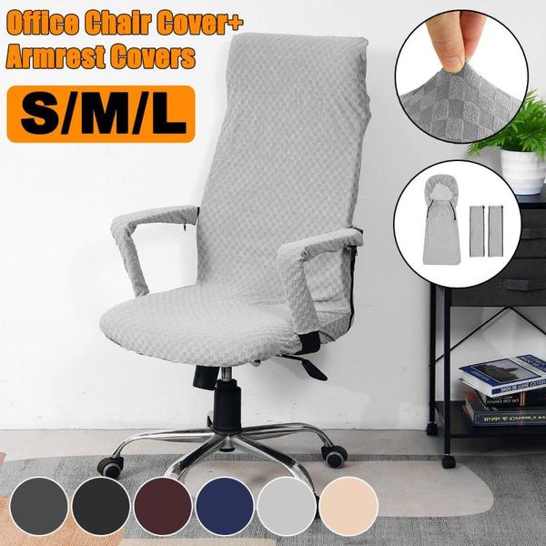 

chair covers s/m/l printed elastic stretch office computer cover dust-proof game slipcover rotatable armchair protector
