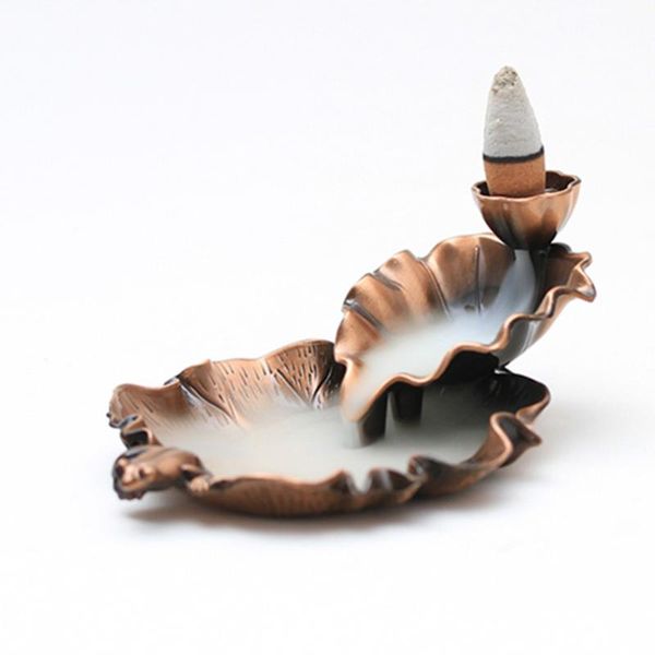 

sachet bags smoke waterfall incense burner backflow metal copper chinese lotus house smell cachoeira calm zen decor i5t010