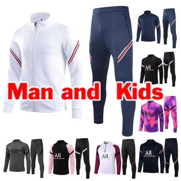 

men's hoodies & sweatshirts 21-22 kid sportswear jogging training uniform jacket jersey fast delivery, Black