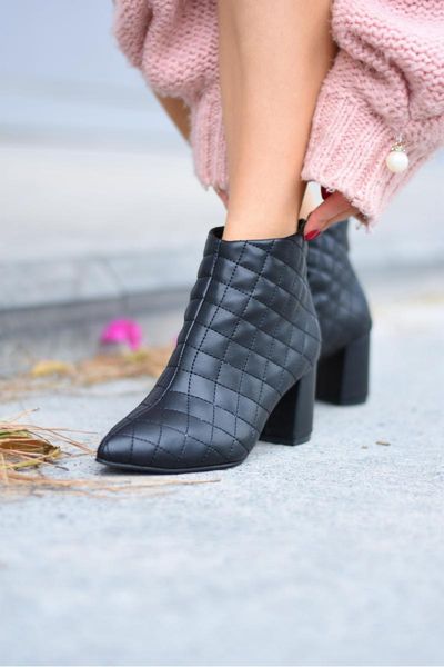

boots kind 3 different color quilted women season elegant design women's fashion, Black