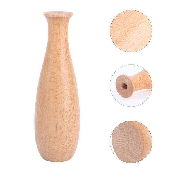 

1pc indoor flower vase ornament wooden simple style scene decor vases