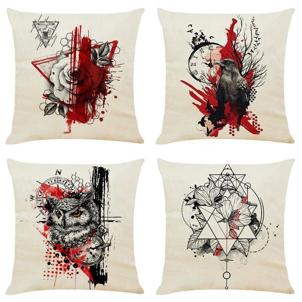 

cushion/decorative pillow animals cushion cover hoga decorative funda cojines 45x45 housse de coussin nordic throw for sofa car