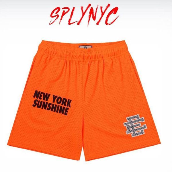 

eric emanuel shorts ee men's casual basic short newyork city skyline women fitness exercise breathable mesh basketball football sports, White;black