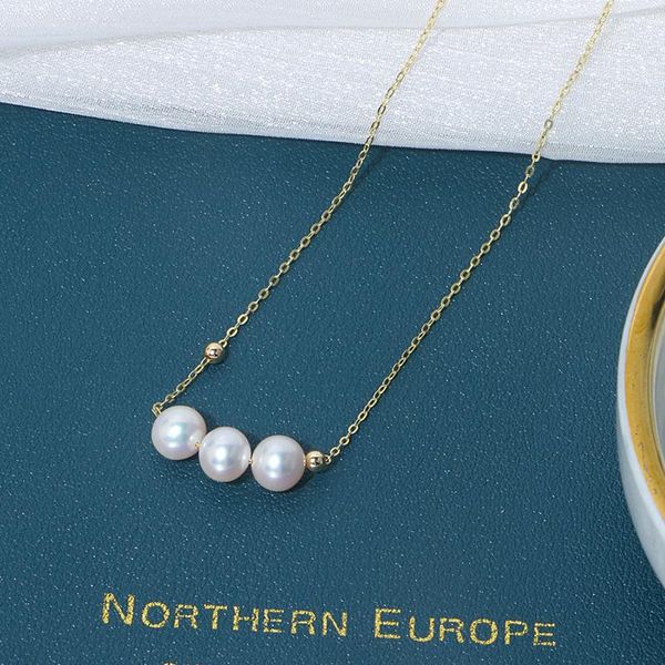 

chains 925 sterling silver natural freshwater pearl women's necklace fine jewelry neck chain women