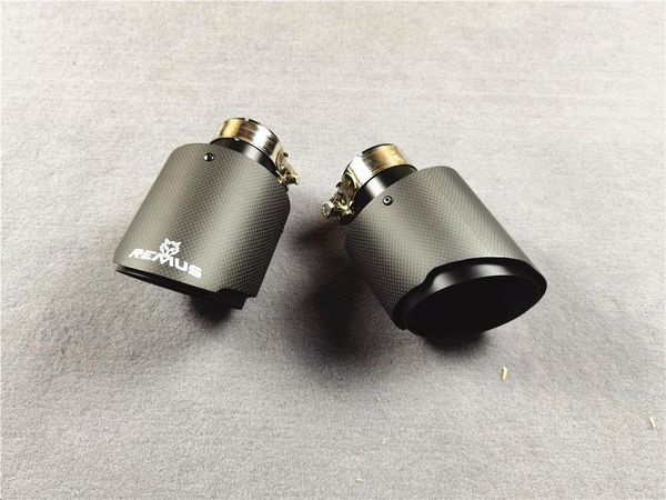 

for universal glossy black stainless steel exhaust tailpipe tips muffler carbon car single system motorcycle