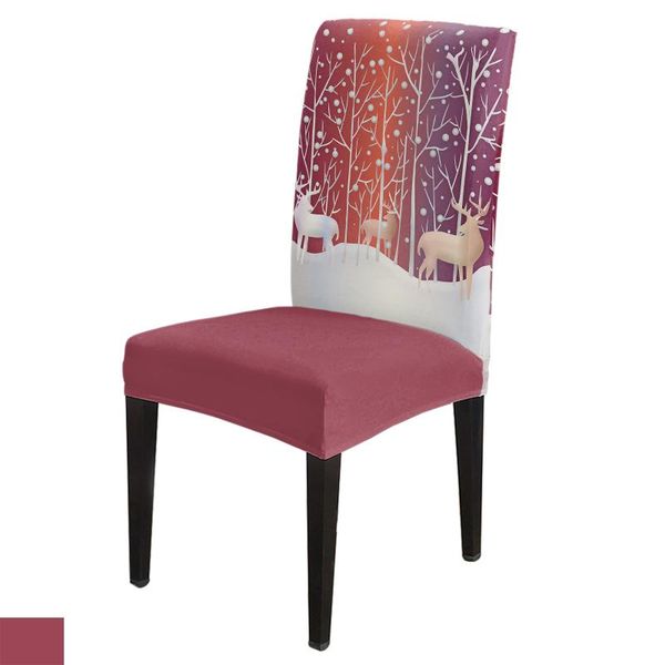 

chair covers christmas winter snow elk stretch cover kitchen dinning seat spandex