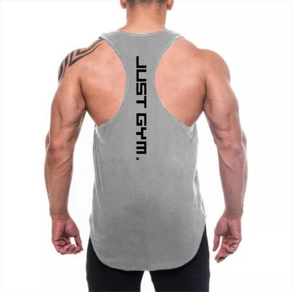 

gym mesh clothing bodybuilding sleeveless fitness vest tank men muscle singlets fashion workout quick drying undershirt, White;black