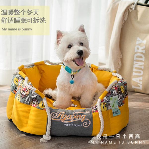 

kennels & pens dog kennel keeps warm in winter for small and medium-sized dogs removable washable bed four seasons general canvas
