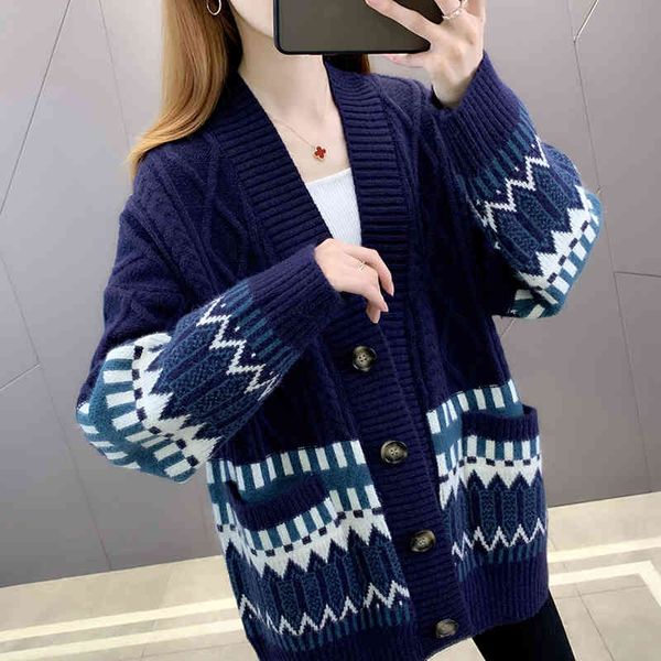 

women's sweaters knitted cardigan autumn casual loose v-neck long sleeve coats oversized cardigans rfx3, White;black