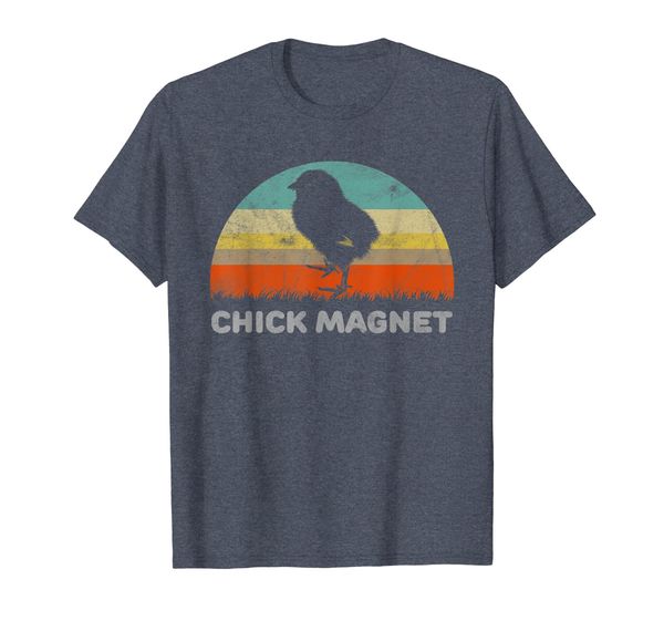 

funny retro style chick magnet t-shirt, White;black