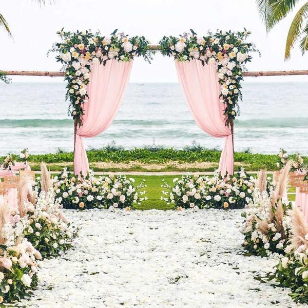 

0.8/1.2m diy wedding arch backdrop flower arrangement party event decor artificial flowers wall silk rose peony plant garland decorative & w