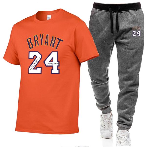 

fashion men's tracksuits short sleeve t-shirt suit summer trend loose large casual clothing, Gray