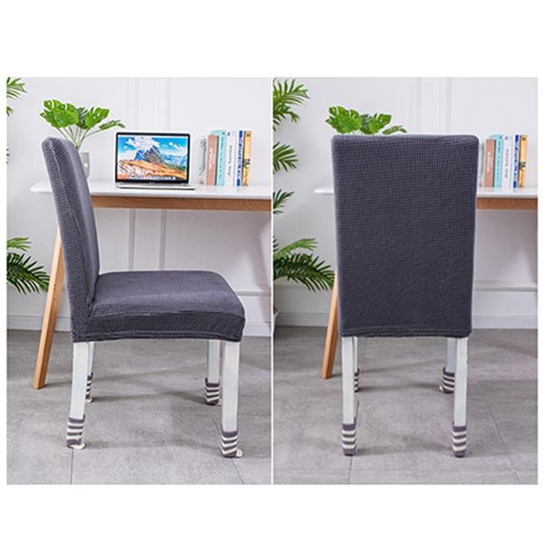 

jacquard plain dining chair cover spandex elastic slipcover case stretch office covers