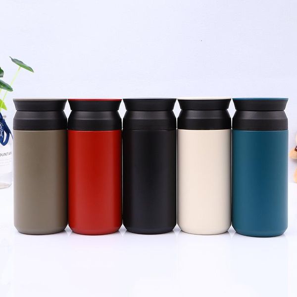 

water bottles 500ml 2021 double wall stainless steel vacuum flasks thermo cup coffee tea milk travel mug thermol bottle