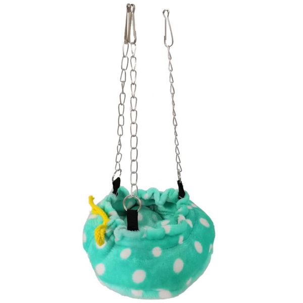 

small animal supplies dot pattern round reusable for pets winter warm soft hamster rat sleeping nest hammock hanging bed practical durable