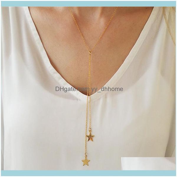 

& pendants jewelrymultilayered star tassels choker necklace pendant necklaces for women and girls chains drop delivery 2021 qmvy9, Silver