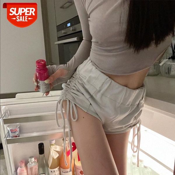 

waist drawstring shorts women's slim slimming pants sports b with casual outer wear lazy wind women #tn8u, Black;white