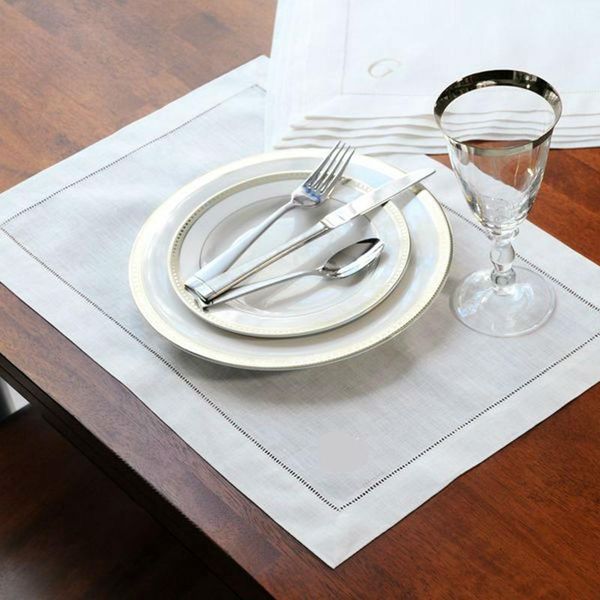 

table napkin hemstitched cotton napkins white beautiful linen fabric many size