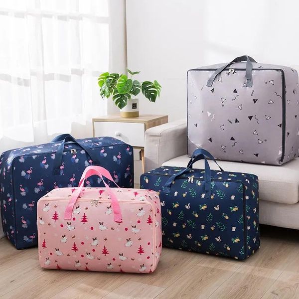 

storage bags quilt bag large finishing moisture-proof duffel clothes moving packing household
