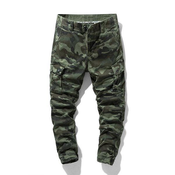 

men's pants camouflage work trousers mens spring autumn cargo fashion clothing military multi-pockets army men, Black