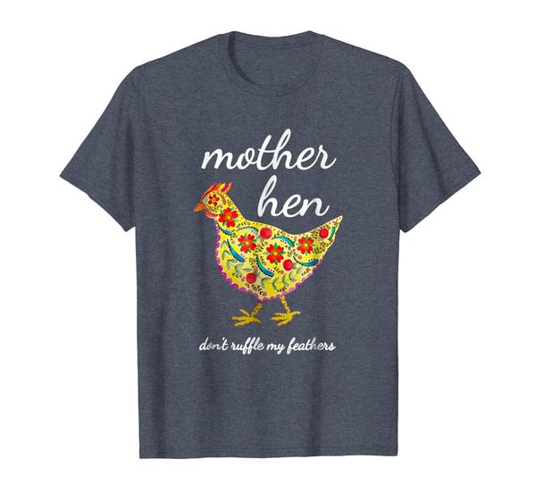 

mother hen don't ruffle my feathers chicken lover tshirt, White;black