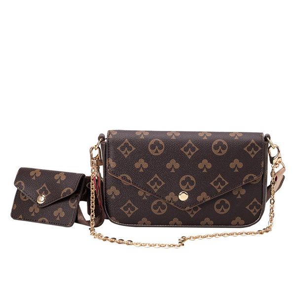 

evening bags vintage printing handbag 2-in-1 fashion brand messenger for women pu leather crossbody bag lady small purse totes