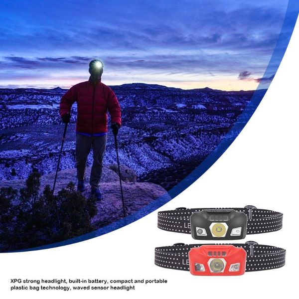 

led headlight head lamp for outdoor camping night fishing usb rechargeable waterproof work torch headlamps