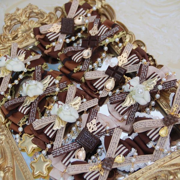 

other event & party supplies 1 pair lolita sweet girl simulation chocolate bear asymmetry hair clip accessories women hairpin gift