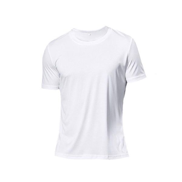 

men's t-shirts summer sports t-sleeve running training large size loose casual shirt ice silk thin quick-drying clothes, White;black