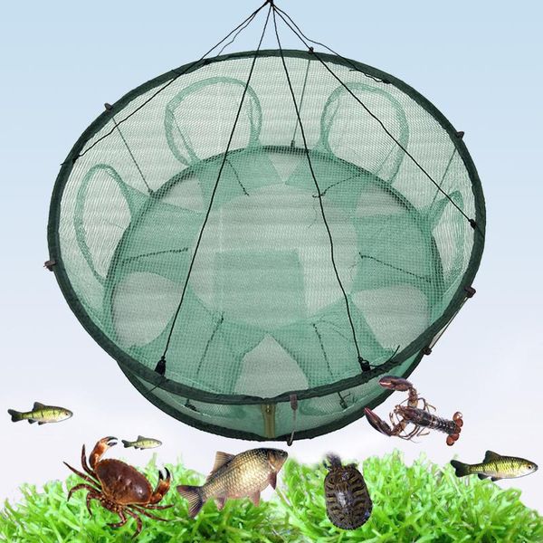 

fishing accessories ly automatic net trap cage round shape durable open for crab crayfish lobster bf88