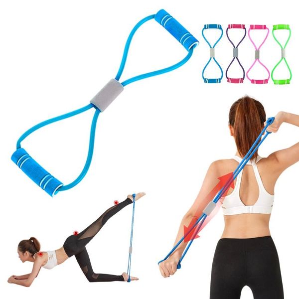 

resistance bands yoga gum fitness elastic 8 wort chest developer expander rope workout muscle trainning rubber gym equipment