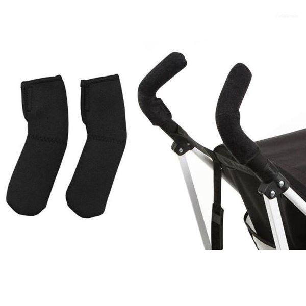 

stroller parts & accessories 2pcs/set black baby armrests cover pram pushchair carriages soft handle protector case grip1