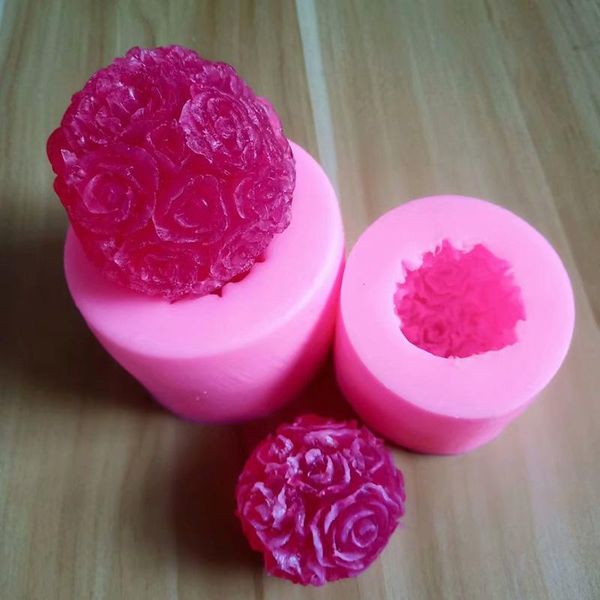 

craft tools 3d rose flower candle silicone mould home decoration diy homemade beeswax mold scented soap making supplies
