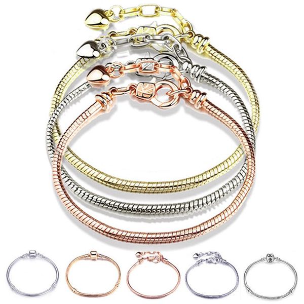 

link, chain bangle jewelry lobster buckle snake beaded bangles for women summer romantic gift fashion accessories bracelet, Black