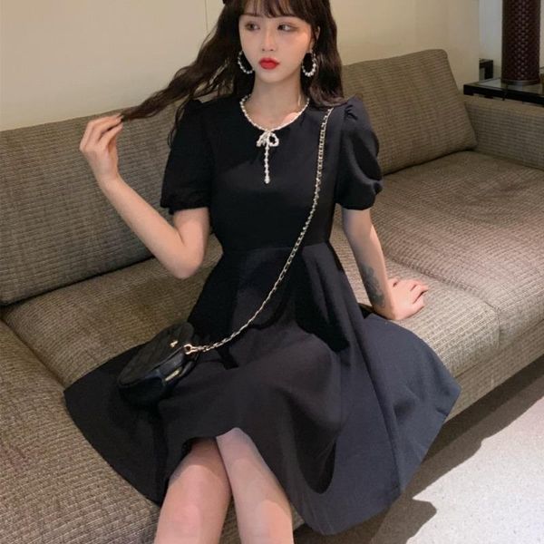 

summer women dress o-neck short sleeve a-line black mini solid casual plus size vestidos de verano dresses, Black;gray