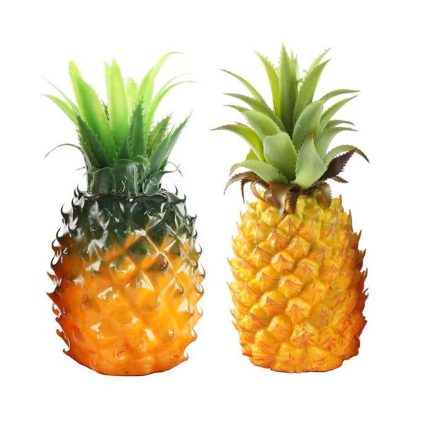 

party decoration 24cm*11cm high imitation artificial fake pineapple fruit 2 styles simulated for wedding kitchen home decor props