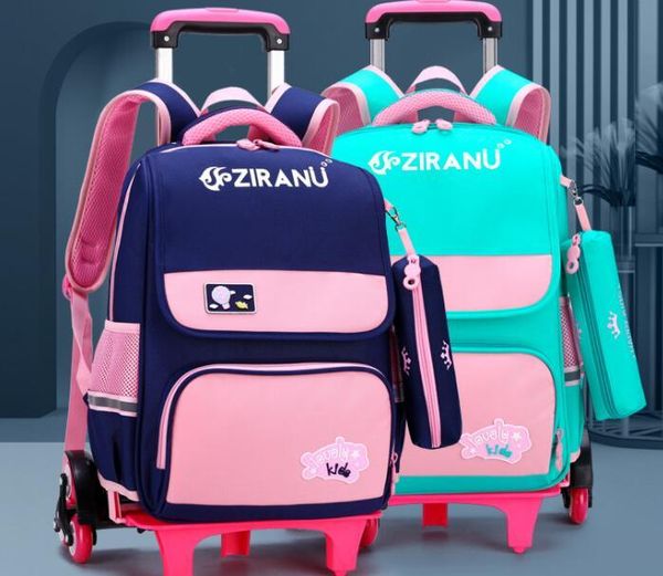 

school student trolley backpack kids rolling bag bags for boys children wheeled