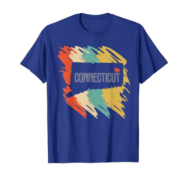 

vintage retro connecticut state pride t-shirt, White;black