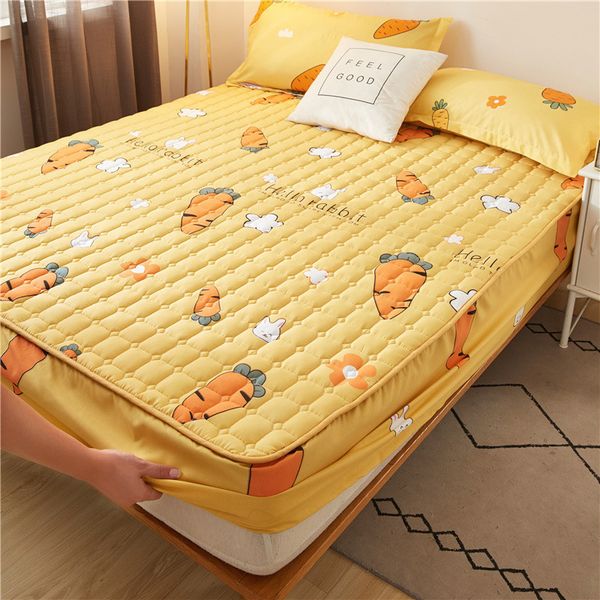

pillow the quilted bed sheet all-inclusive mattress protection cover non-slip, dustproof and waterproof plus cotton bag u3i4