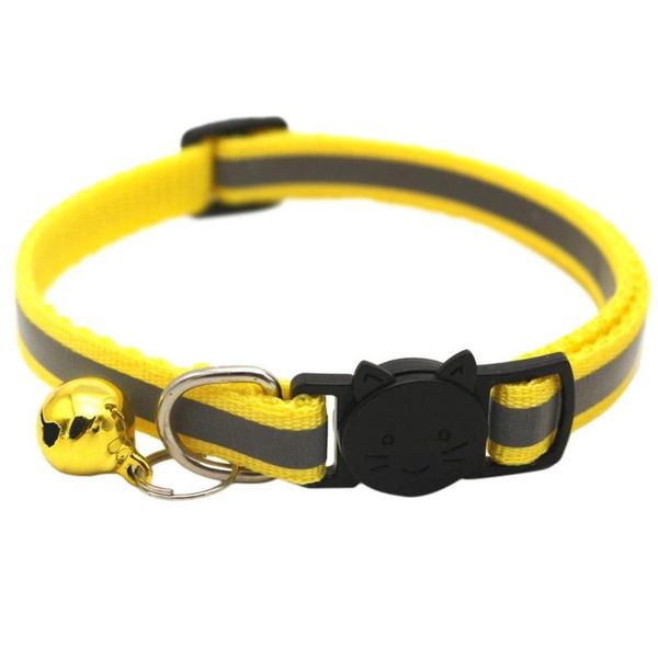 

dog collars & leashes 6pc reflective cat safety quick release with bell- adjustable 19-32cm durable belts nylon material 6 colors 20jan14