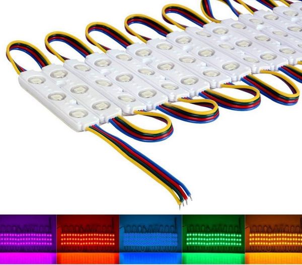 

60leds decorative led light fixtures weather-resistant 12v rgb injection module with project lens for shop bars modules
