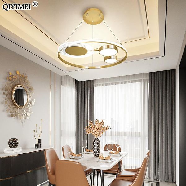 

pendant lamps modern led lights dimmable indoor lighting fixture luminaire for dining living room bedroom kitchen salon lamp ac90-260v
