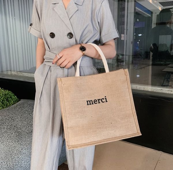 

linen handbags european and american women fashion 2021 bags short distance travel tote trendy large capacity purse