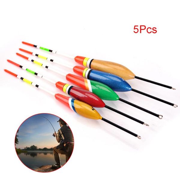 

fishing accessories ly 5 pcs multi-size wooden float widening tail vivid color bf88