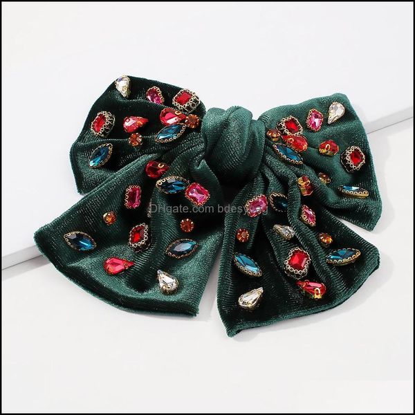 

clips & barrettes jewelry jewelryveet bow ties hairpin bowknot hair clip mticolor rhinestone hairpins women handmade vintage big headband ae, Golden;silver