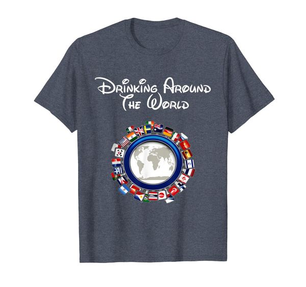 

drinking around the world vacation gift shirt, White;black