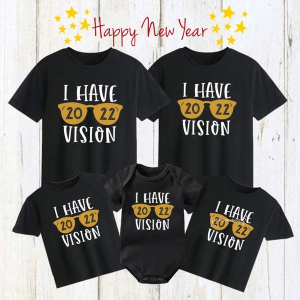 

family matching outfits funny print clothes cotton look father mother kids tshirts baby rompers year's holiday shirt, Blue