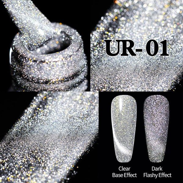 

nail gel ur sugar reflective glitter shiny pink polish semi-permanent varnish soak off uv all for manicure, Red;pink