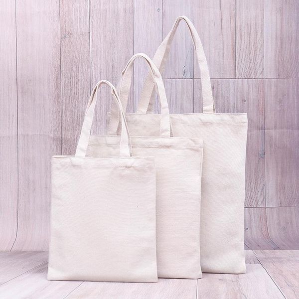 

blank shopping canvas bag portable custom izable printed logo storage bags