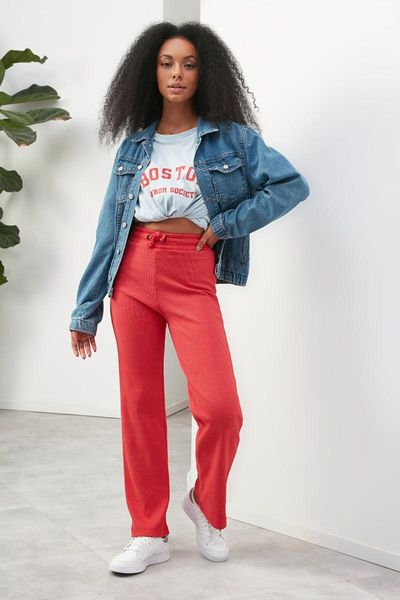 

women's pants & capris trendyol spanish trotting Ã¶rme twoaw22pl0721, Black;white